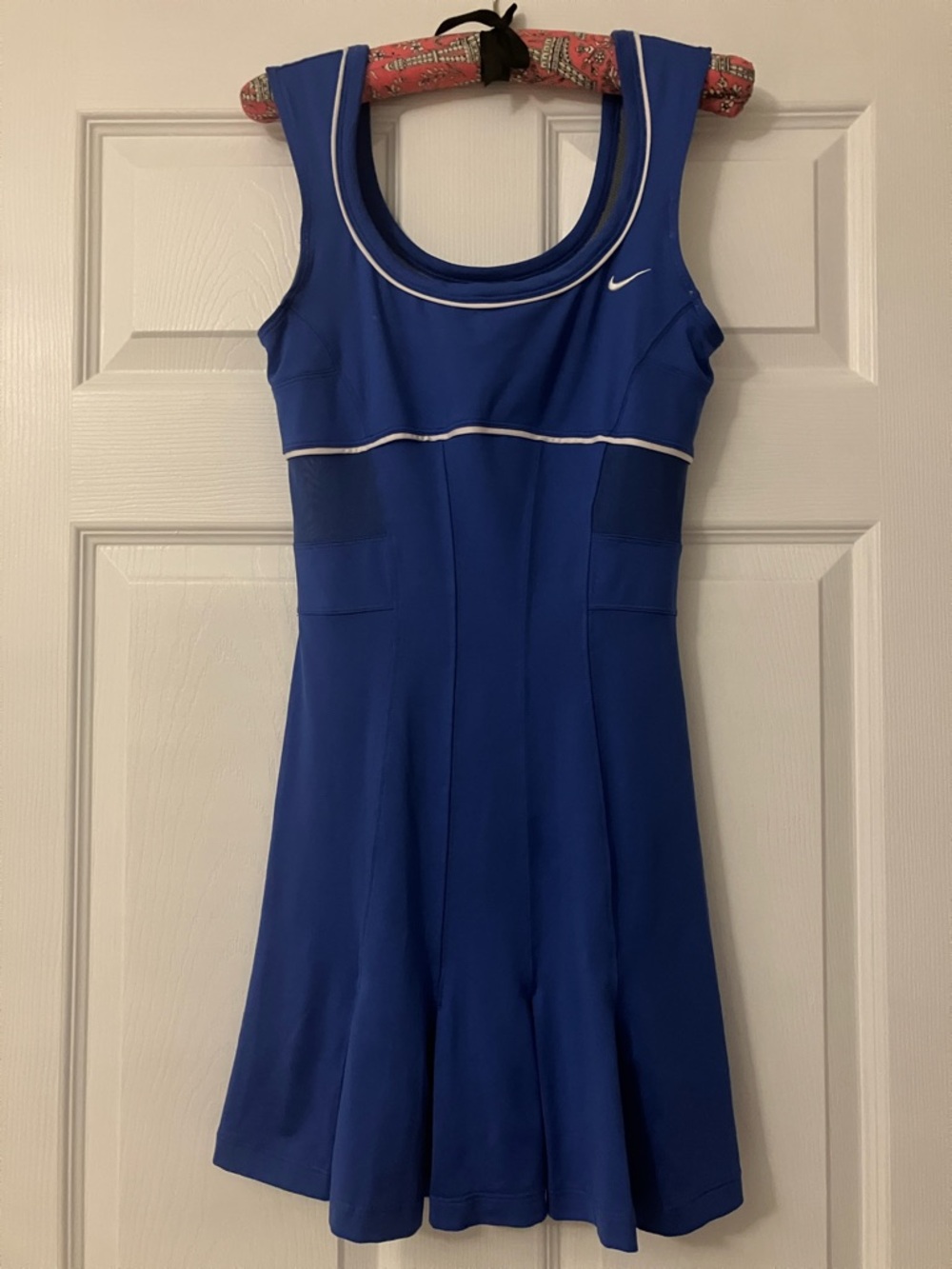 Nike Royal Blue Sleeveless Tennis Dress with White Piping